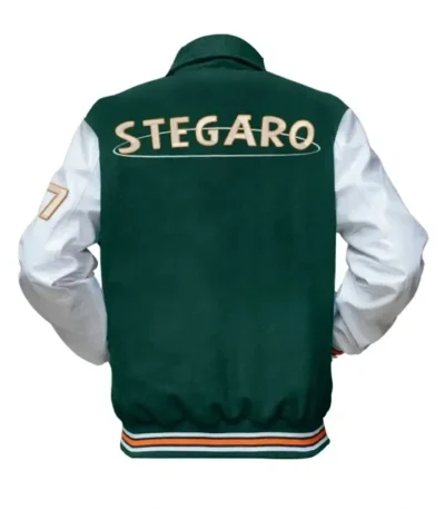 Skyler Green And White Stegaro Varsity Jacket