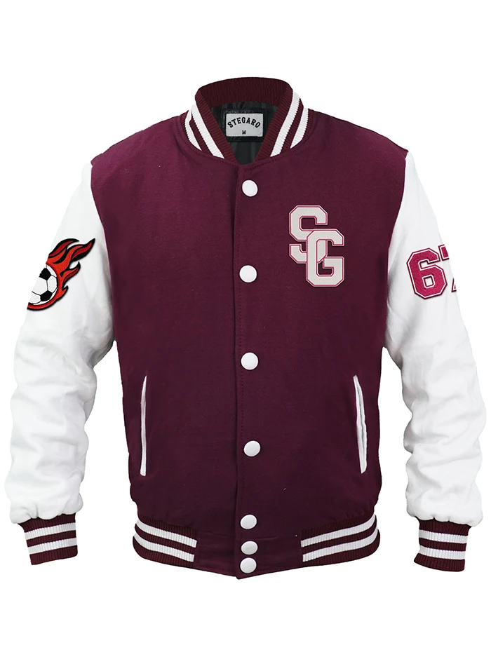 Soccer Stegaro Maroon Varsity Jacket Soccer Stegaro Maroon Varsity Jacket