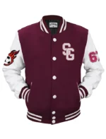 Soccer Stegaro Maroon Varsity Jacket