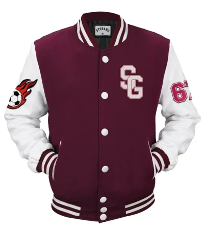Soccer Stegaro Maroon Varsity Jacket