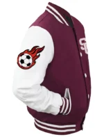 Soccer Stegaro Maroon Varsity Jacket