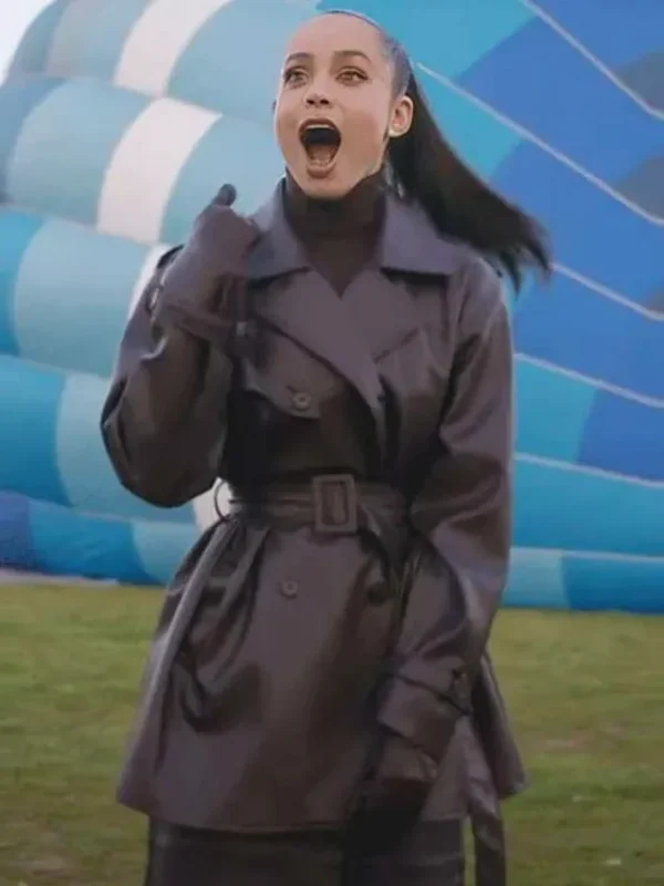 Sofia Carson The Life List Black Coat