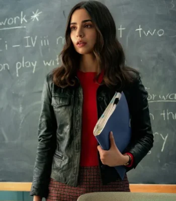 Sofia Carson The Life List Black Leather Jacket
