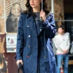 Sofia Carson The Life List Blue Cotton Coat