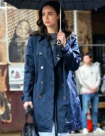 Sofia Carson The Life List Blue Cotton Coat
