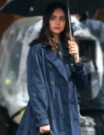 Sofia Carson The Life List Blue Cotton Coat