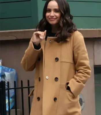 Sofia Carson The Life List Brown Coat