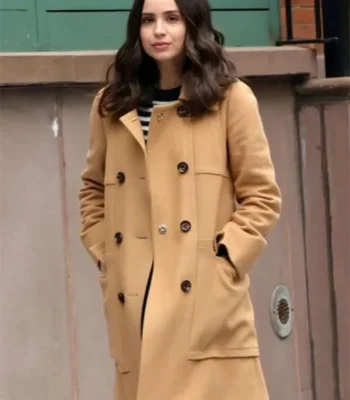 Sofia Carson The Life List Brown Coat
