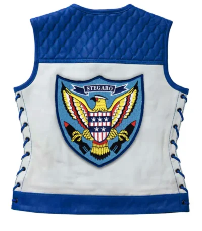 Stegaro American Eagle Motorcycle Leather Vest