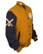Stegaro Base Ball Yellow And Black Varsity Jacket