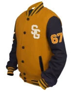 Stegaro Base Ball Yellow And Black Varsity Jacket