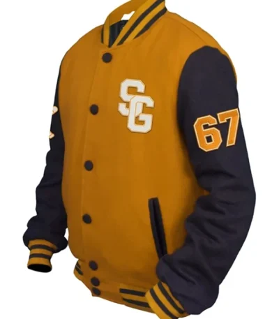 Stegaro Base Ball Yellow And Black Varsity Jacket
