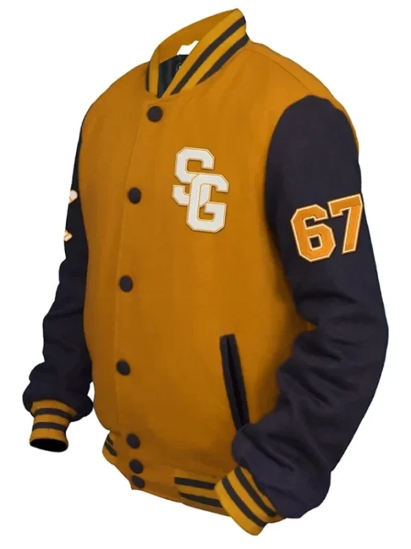 Stegaro Base Ball Yellow And Black Varsity Jacket