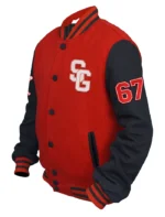 Stegaro Baseball Red Varsity Jacket