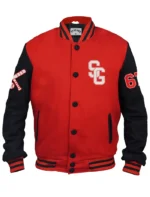Stegaro Baseball Red Varsity Jacket
