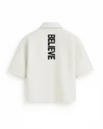 Stegaro Believer Oversized Snap Shirt