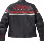 Stegaro Black Motorcycle Leather Jacket