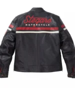 Stegaro Black Motorcycle Leather Jacket
