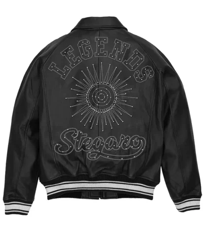 Stegaro Legends Black Real Leather Jacket