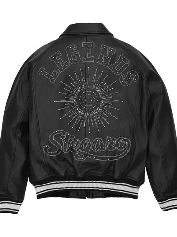Stegaro Legends Black Real Leather Jacket