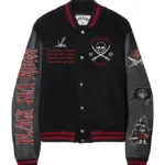 Stegaro Pirate Sea Rider Black Varsity Jacket