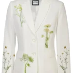 Stegaro White Bloom Blazer