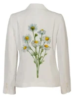 Stegaro White Bloom Blazer