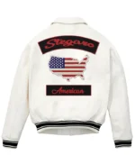 Stegaro Zipper Bomber Leather Jacket