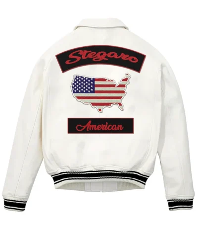 Stegaro Zipper Bomber Leather Jacket