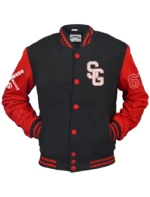 Stylish Baseball Stegaro Black And Red Varsity Jacket
