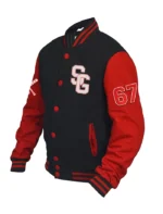 Stylish Baseball Stegaro Black And Red Varsity Jacket