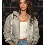 Super Bowl 2026 Jessica Alba Bomber Jacket