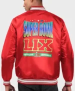 Super Bowl LIX Red Satin Starter Jacket