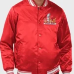 Super Bowl LIX Red Satin Starter Jacket