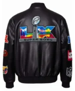 Super Bowl LX Black Leather Jacket
