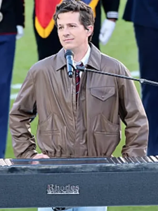 Super Bowl LX Charlie Puth Leather Jacket