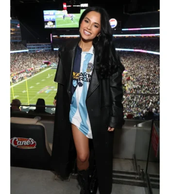 Super Bowl LX Becky G Leather Coat