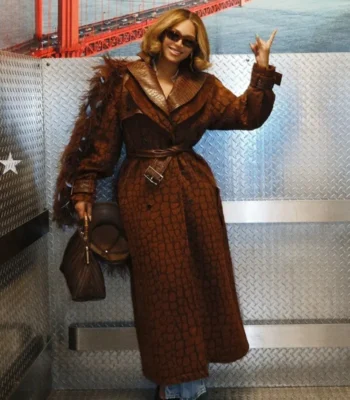 Super Bowl LX Beyonce Brown Fur Coat