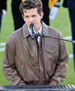 Super Bowl LX Charlie Puth Leather Jacket