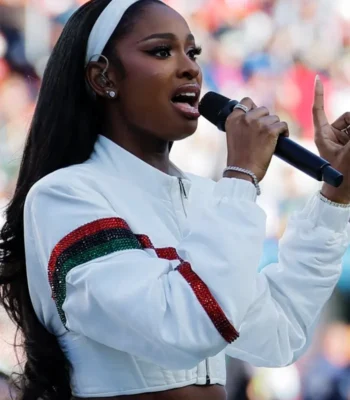 Super Bowl LX Coco Jones White Jacket