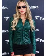 Super Bowl Party Alix Earle Green Jacket