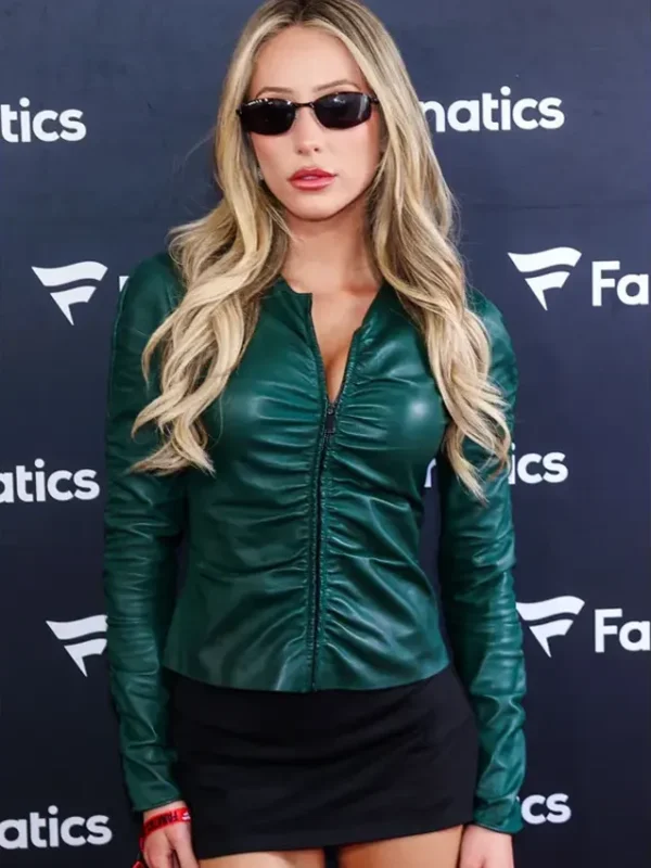 Super Bowl Party Alix Earle Green Jacket