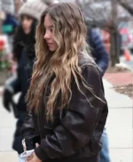 Sydney Sweeney The Housemaid Black Bomber Jacket