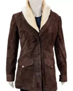 Yellowstone S02 Beth Dutton Brown Long Wool Coat