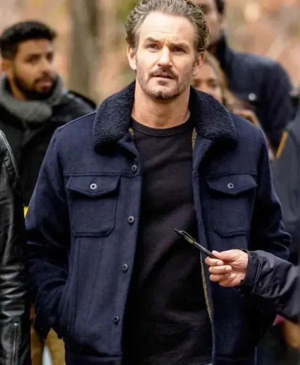 Terry Bruno Law and Order SVU S26 Blue Wool Jacket