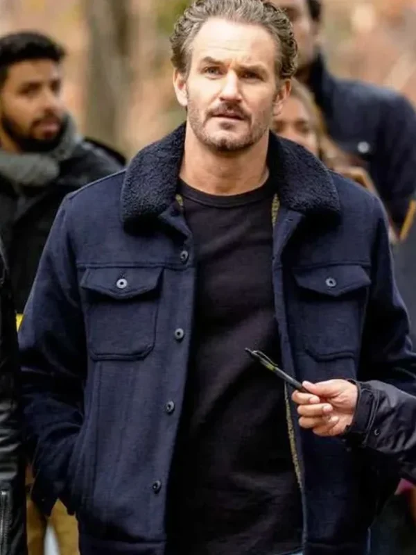 Terry Bruno Law and Order SVU S26 Blue Wool Jacket