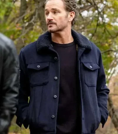 Terry Bruno Law and Order SVU S26 Blue Wool Jacket