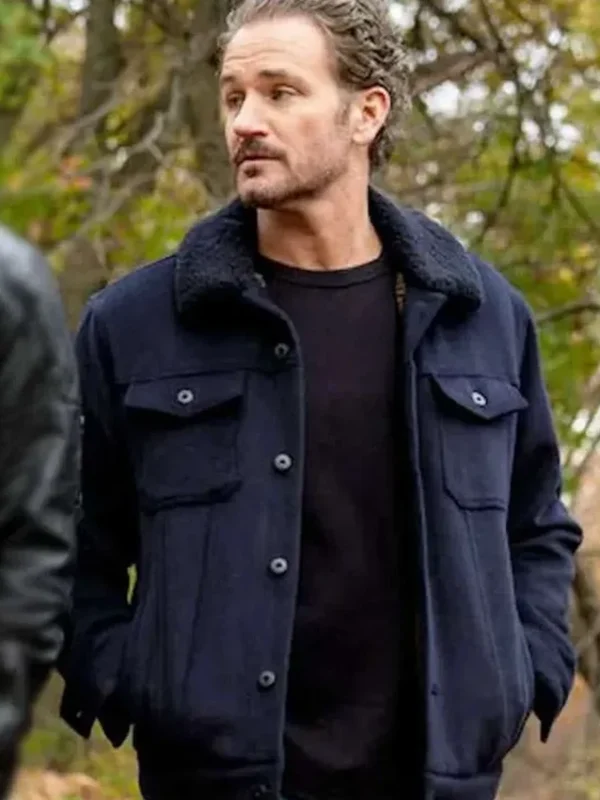 Terry Bruno Law and Order SVU S26 Blue Wool Jacket
