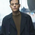 The Amateur Rami Malek Black Cotton Coat
