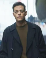 The Amateur Rami Malek Black Cotton Coat